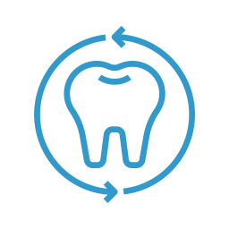 Icono clínica dental con servicio de urgencia en odontología y servicio integral